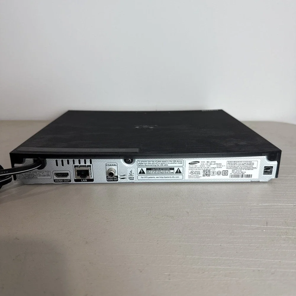 Samsung BD-J5700 Blu-ray DVD Player Wi-Fi Streaming HDMI No Remote Tested